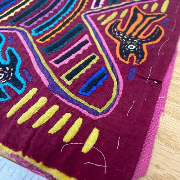 School of Fish Vintage Handmade Reverse Appliqué Panama Mola Textile - Picture 2 of 5